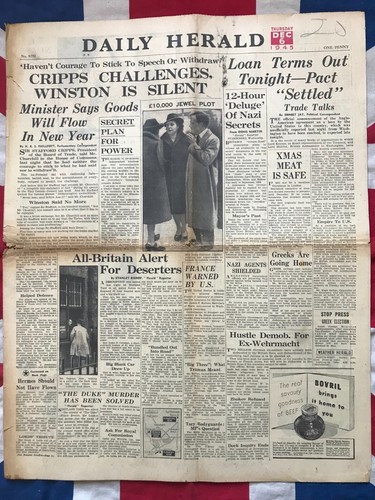 Original 1945 newspaper - 1945,
