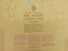 Vintage Admiralty Chart Map The Solent Eastern Part  No 394 Edition March 1977