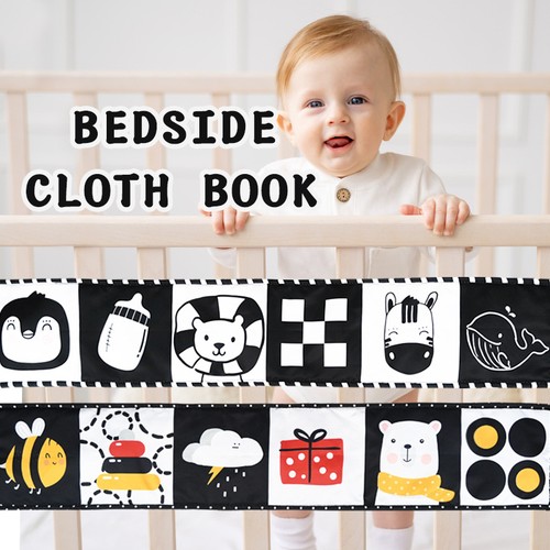 Newborn baby soft books black - newborn,
