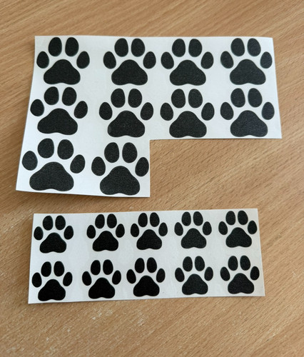 Paw print cat dog vinyl - x,