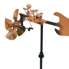 Metal Wind Spinner Drummer