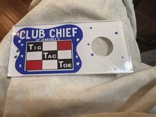 Original Jennings  Club chief Denominator Card Plexi Slot Machine Tic-Tac-Toe