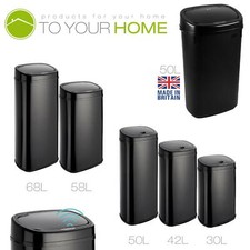 Kitchen Sensor Waste Bin Onyx