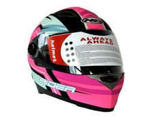 New Motorbike Full Face Motorcycle Helmet Motorcycle Bike On Road Crash - Pink