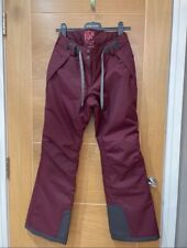 Decathlon Womens Burgundy Ski Snowboard Snow Trousers Size S Removable Knee Pads