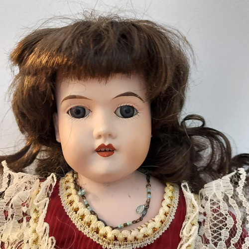 Antique leather doll - antique,