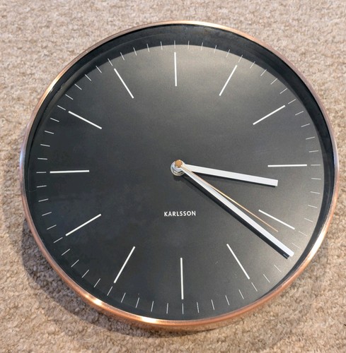 Karlsson black copper - karlsson, clock