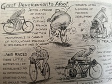 Cyclemotor cartoon 1953 - cartoon,
