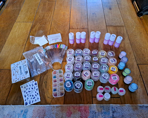Acrylic powder nail set - acrylic,