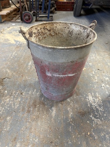 Vintage galvanised fire bucket - vintage,