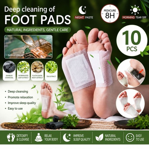 Detox foot pads packs - foot, 10