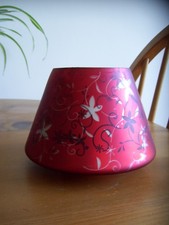 LOVELY RED GLASS OIL LAMP