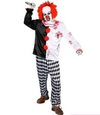MENS DELUXE RED KILLER CLOWN MEDIUM COSTUME & ACCESSORIES HALLOWEEN FANCY DRESS