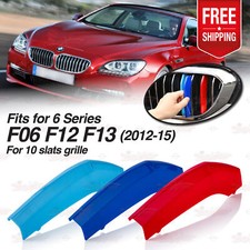 Fits BMW 6 Series F06 F12 F13 12-15 Kidney 10 Slats Grille M Sport Colour Covers