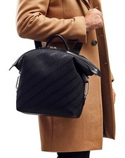 SMYTHSON 'S' Monogram Clip Down Rucksack, Black, RRP:£845!  