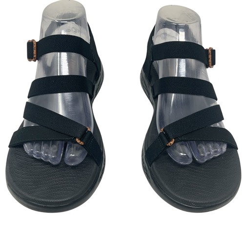 Skechers black sandals strappy - skechers,