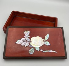 Japanese red lacquer box