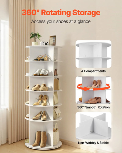 Tiers rotating shoe - shoe, rack