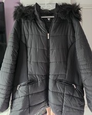 Brand New Without Tags...ladies Black Winter Coat (Size 24)