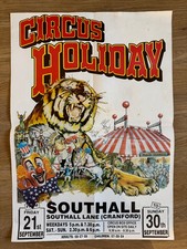 Vintage 1984 Circus Holiday (Hoffman) poster - Southall, Ealing [1] - tiger