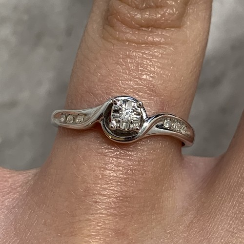 Diamond 9ct gold - 9ct, ring