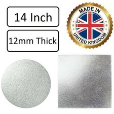 14 Inch Cake Boards Base Drum 12mm thick Premium Finish Strong Round Square
