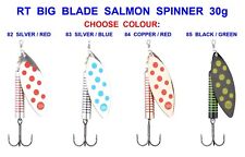 RT BIG BLADE SALMON SPINNER 30g LARGE SEA FISHING LURE BASS PIKE TROUT MEPPS