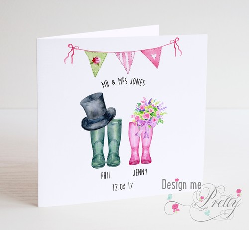 Personalised wellies wedding - personalised,