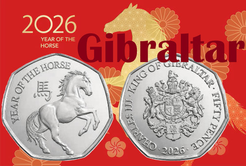 Gibraltar coin 50p - , pence