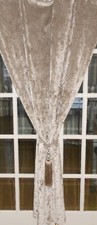 LOVELY DUNELM MINK VELVET SINGLE/ DOOR CURTAIN 