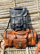 Leather Gym Travel Men Duffel