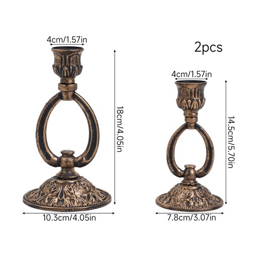 Set vintage iron candle - of, 2