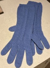 Johnstons Of Elgin Blue Cashmere Gloves