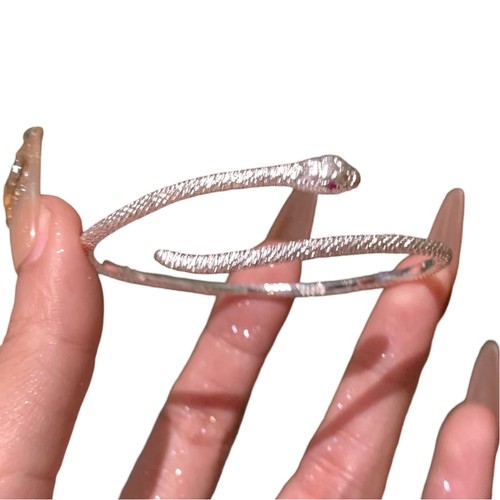 Lustrous small silver snake - lustrous,