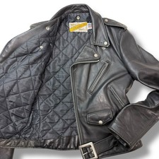 Schott 618 Perfecto 38 Steerhide Leather Double Motorcycle Riders Jacket Black