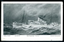HMT "SICILIA" Troopship (P. & O. S.N.Co) (Gallipoli Hospital Ship , WW1). c1903