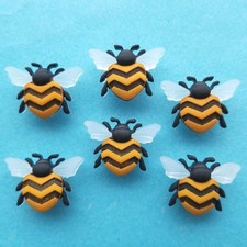 Craft Buttons BEE HAPPY Yellow