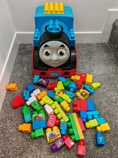 Build & Go Thomas The Tank Engine Mega Bloks Storage Train & Building Blocks