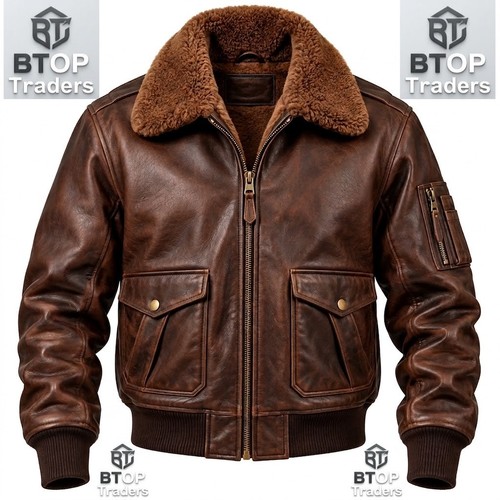 Mens brown leather shearling - mens,