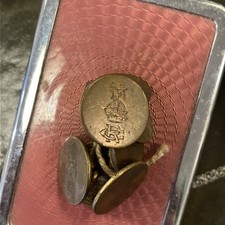 Rare Antique Military Brass Uniform Buttons - Crown x10 - Firmin & Button Utd