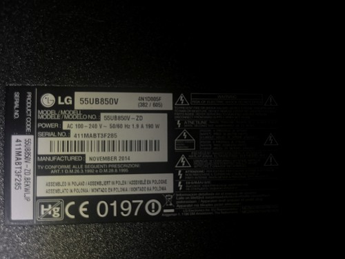 55ub850v parts - 55ub850v,
