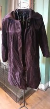 Ladies Purple Velvet Feel Coat