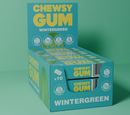12x chewsy wintergreen - chewsy,