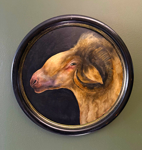 Circular oil painting portrait