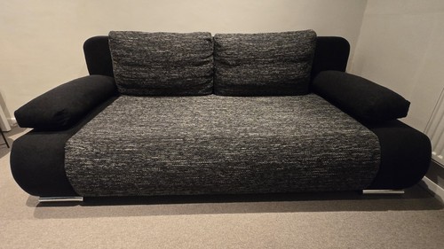 Grey sofa bed seater - grey, 3