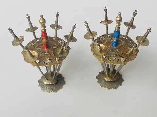 Vintage brass enamel - brass, &