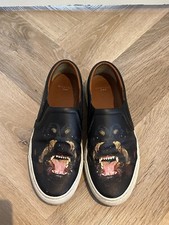 Rare Givenchy black leather slip on Rottweiler skate sneakers Size 42