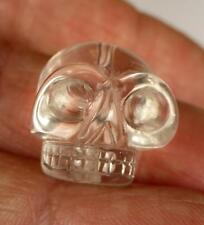 Tibetan High Altitude Gem Quartz Crystal SINGLE SKULL small BEAD GANESH HIMAL