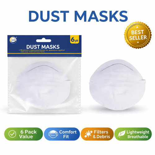 6pc dust masks disposable - 6pc,