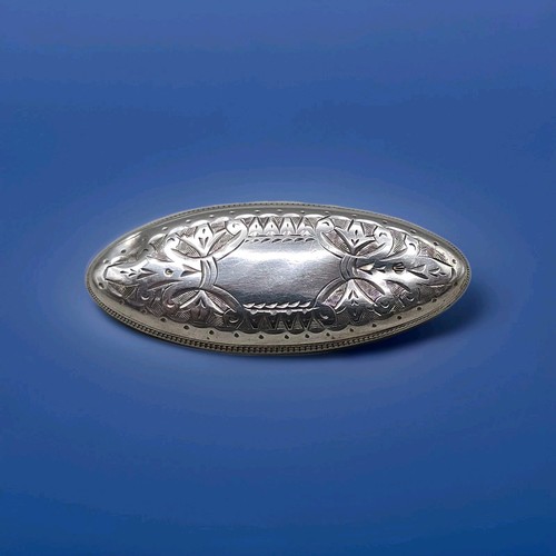 Antique engraved silver brooch - antique,